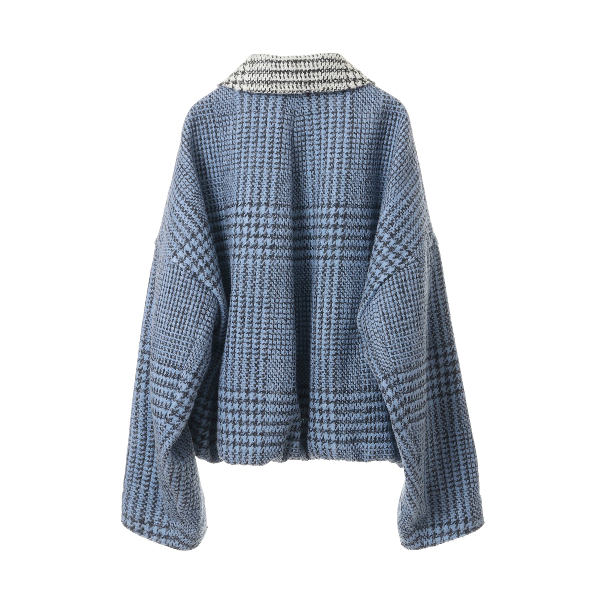 Coated Tweed Harrington Jacket