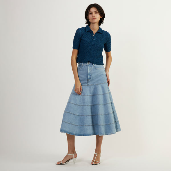 スカート 25SS Denim Skirt 25SS Flare denim skirt - CURRENTAGE ONLINE STORE