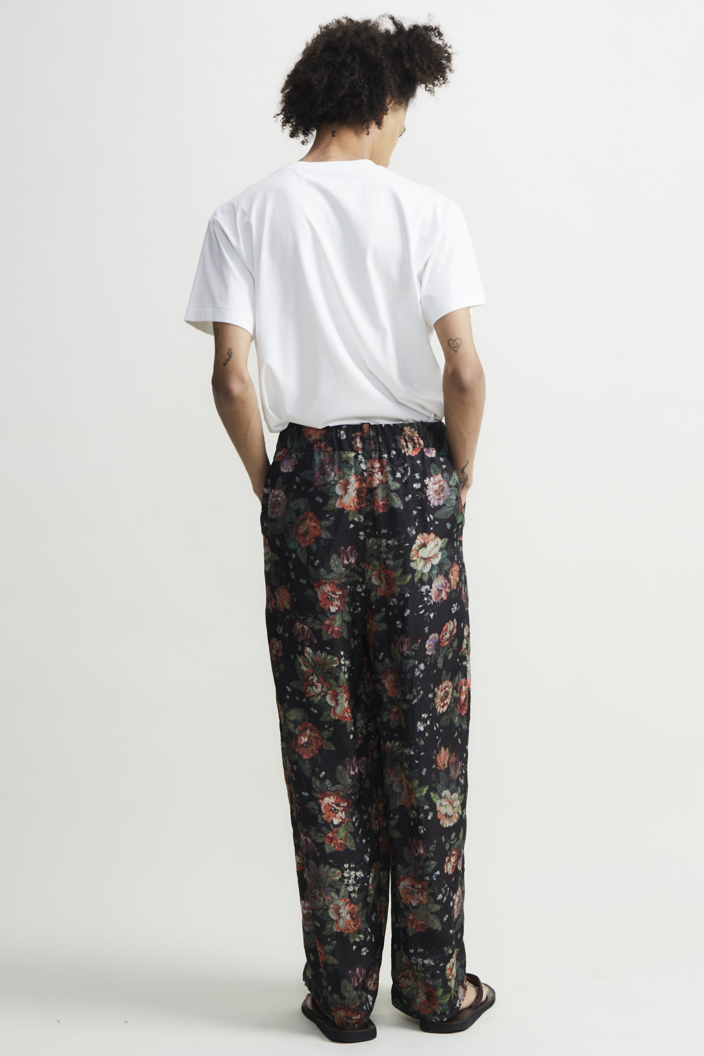 Flower print pants（MENS）