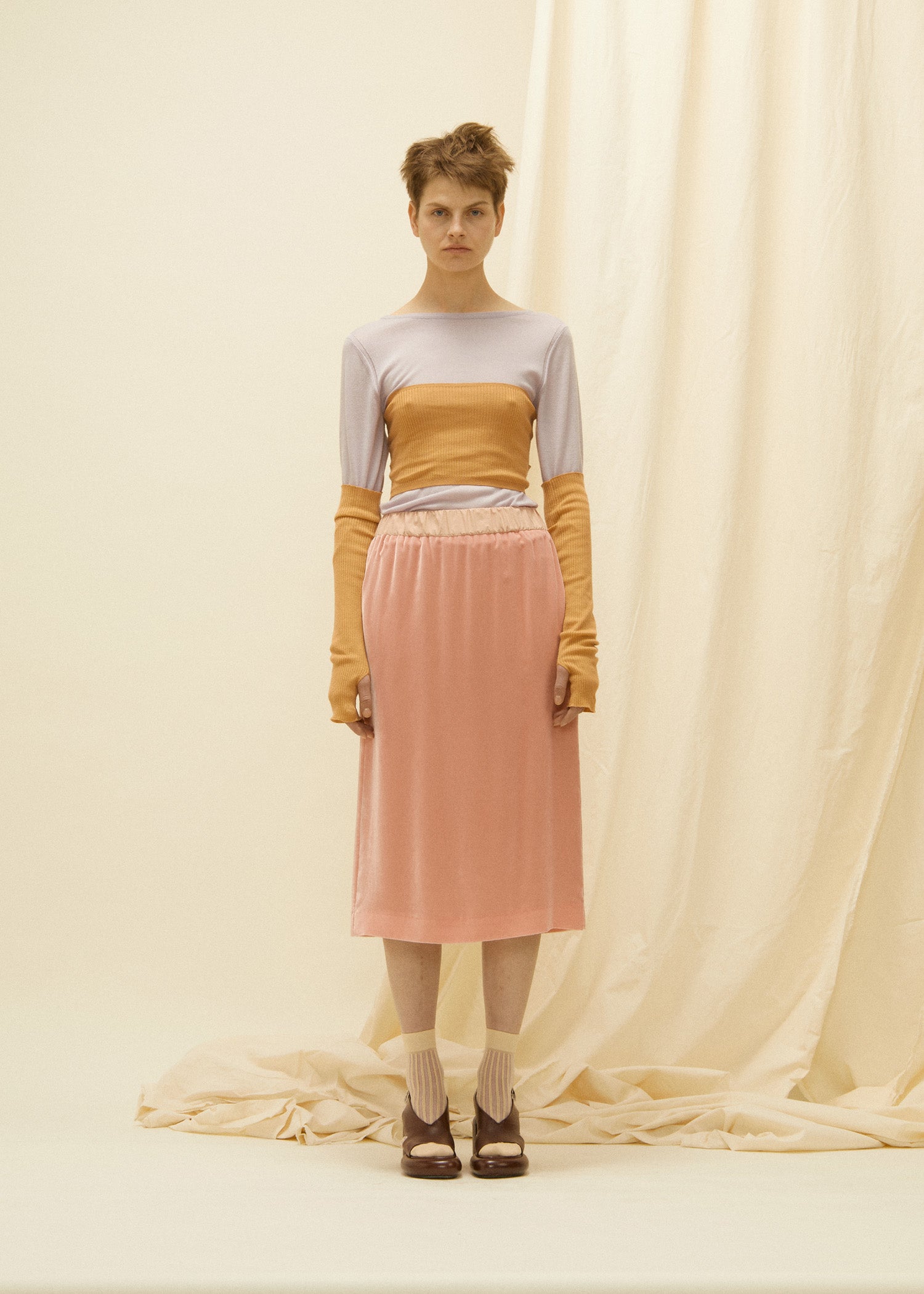 １着でも送料無料】 ひざ丈スカート CURRENTAGE/Velvet Straight Skirt 