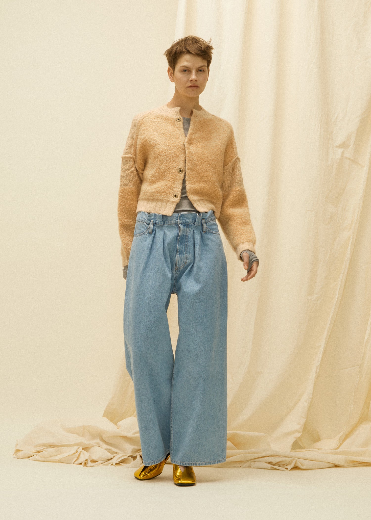 【Pre Order】wool alpaca Carly mohair combination 2WAY Knit