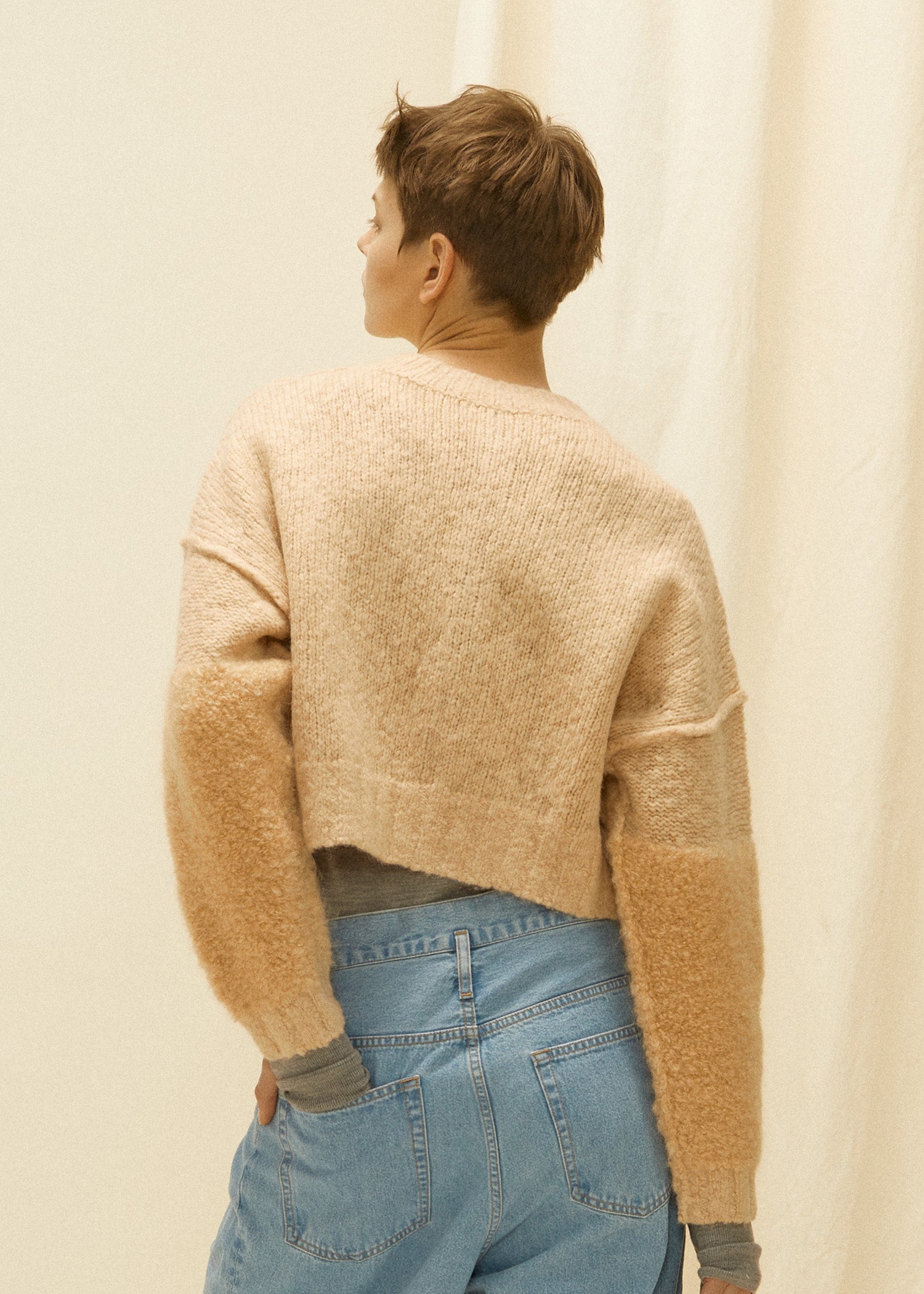 【Pre Order】wool alpaca Carly mohair combination 2WAY Knit