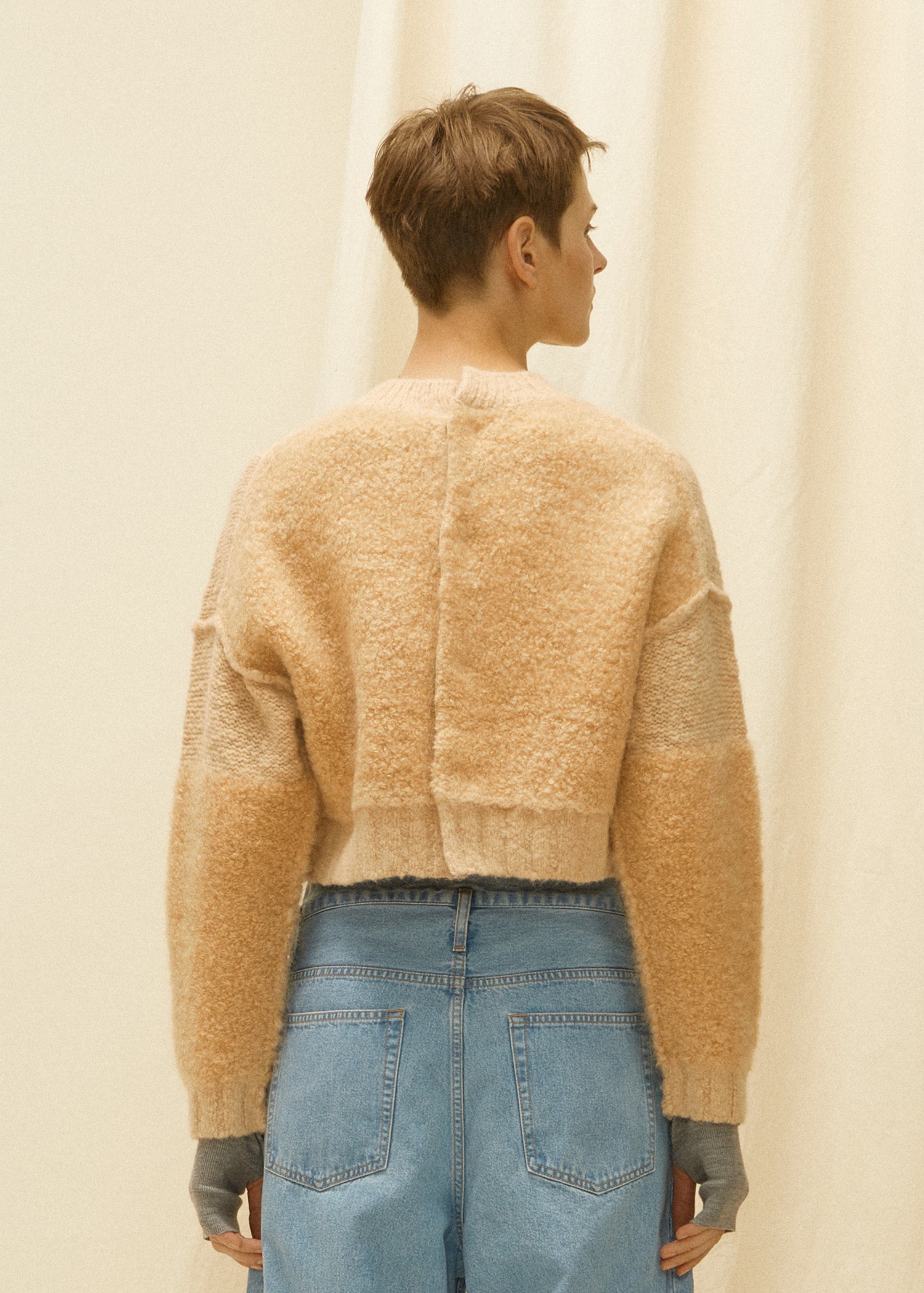 【Pre Order】wool alpaca Carly mohair combination 2WAY Knit