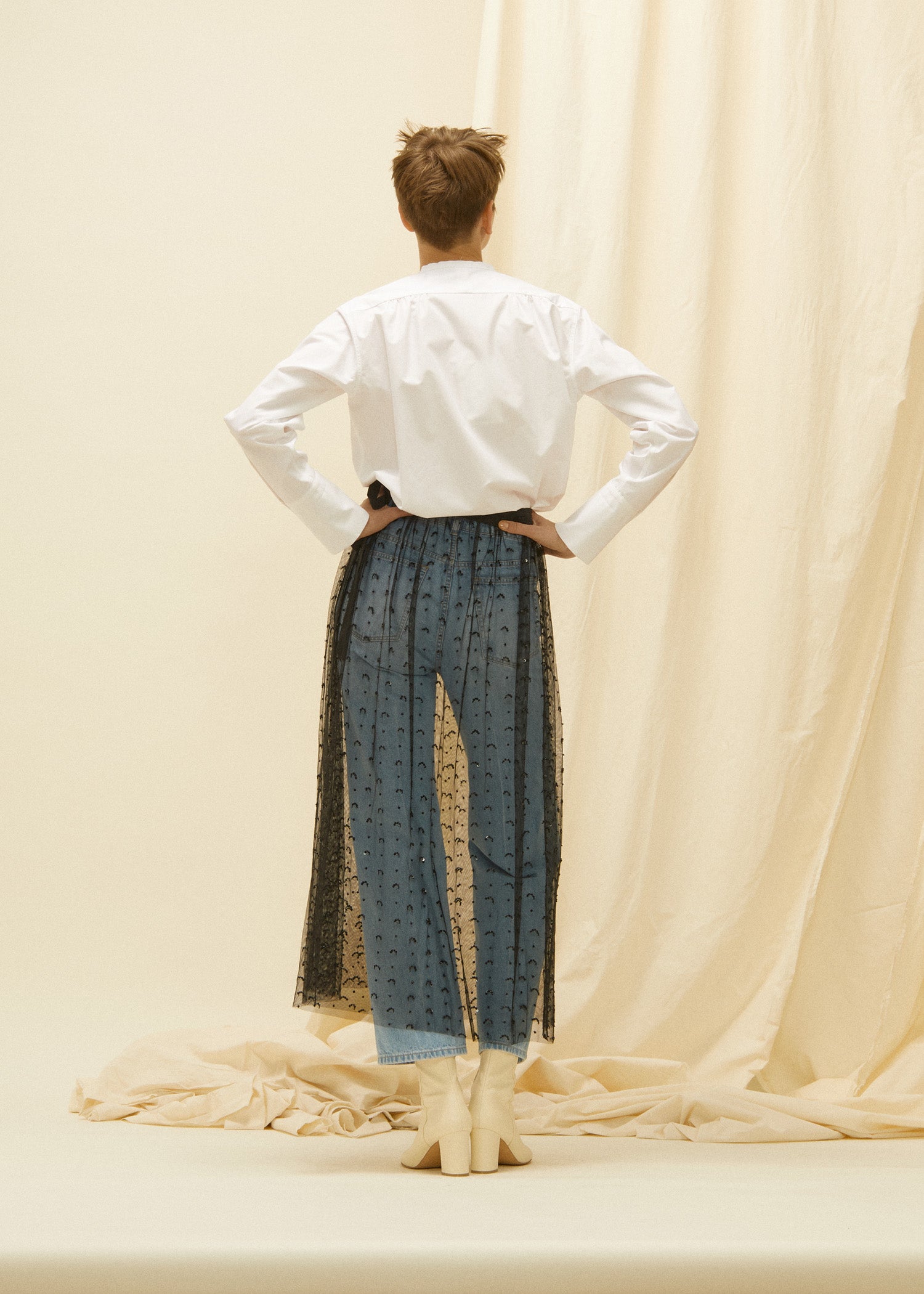 CURRENTAGE Spangle Sheer wrap skirt - CURRENTAGE ONLINE STORE