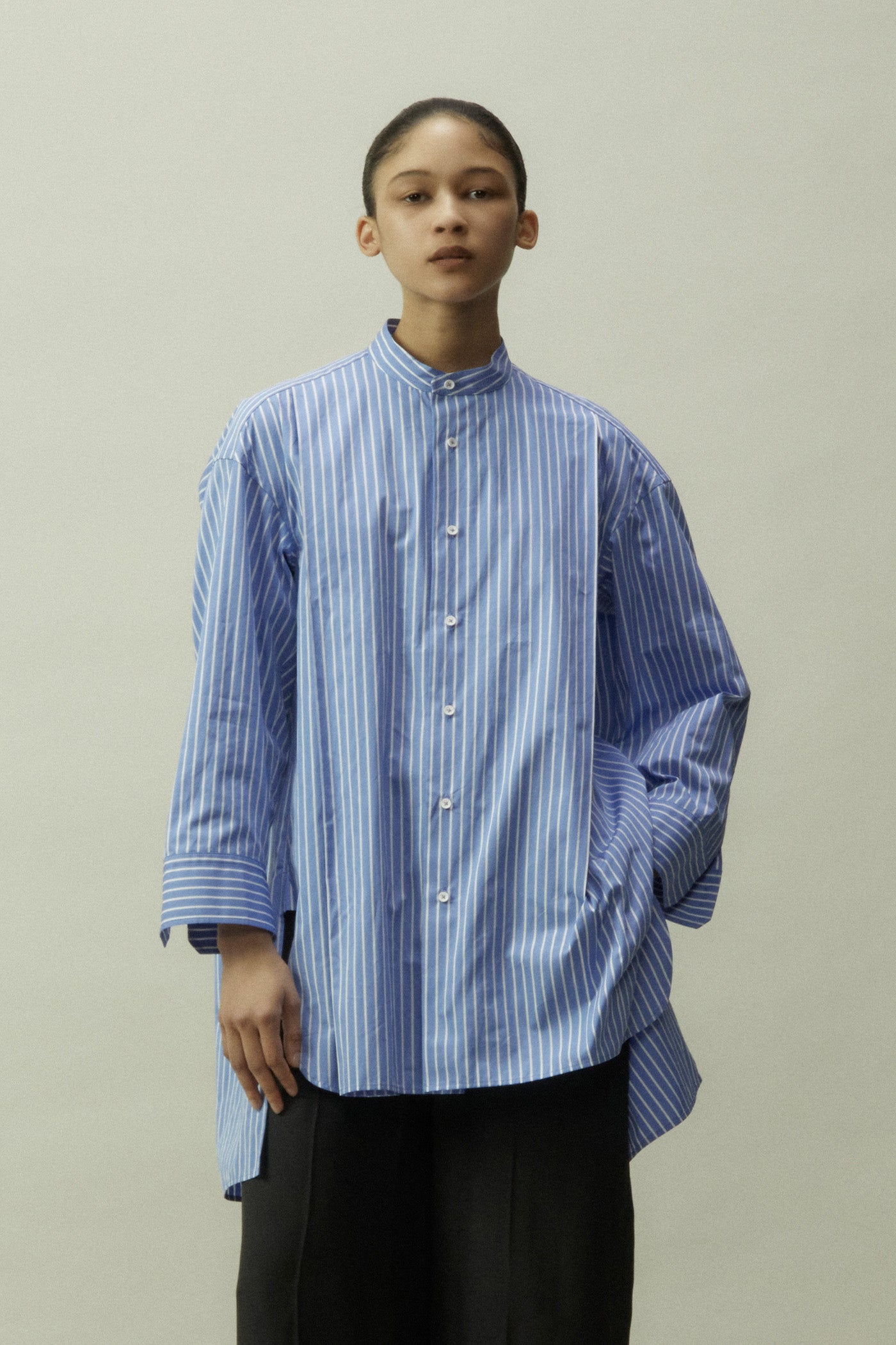 Collarless Big Shirt