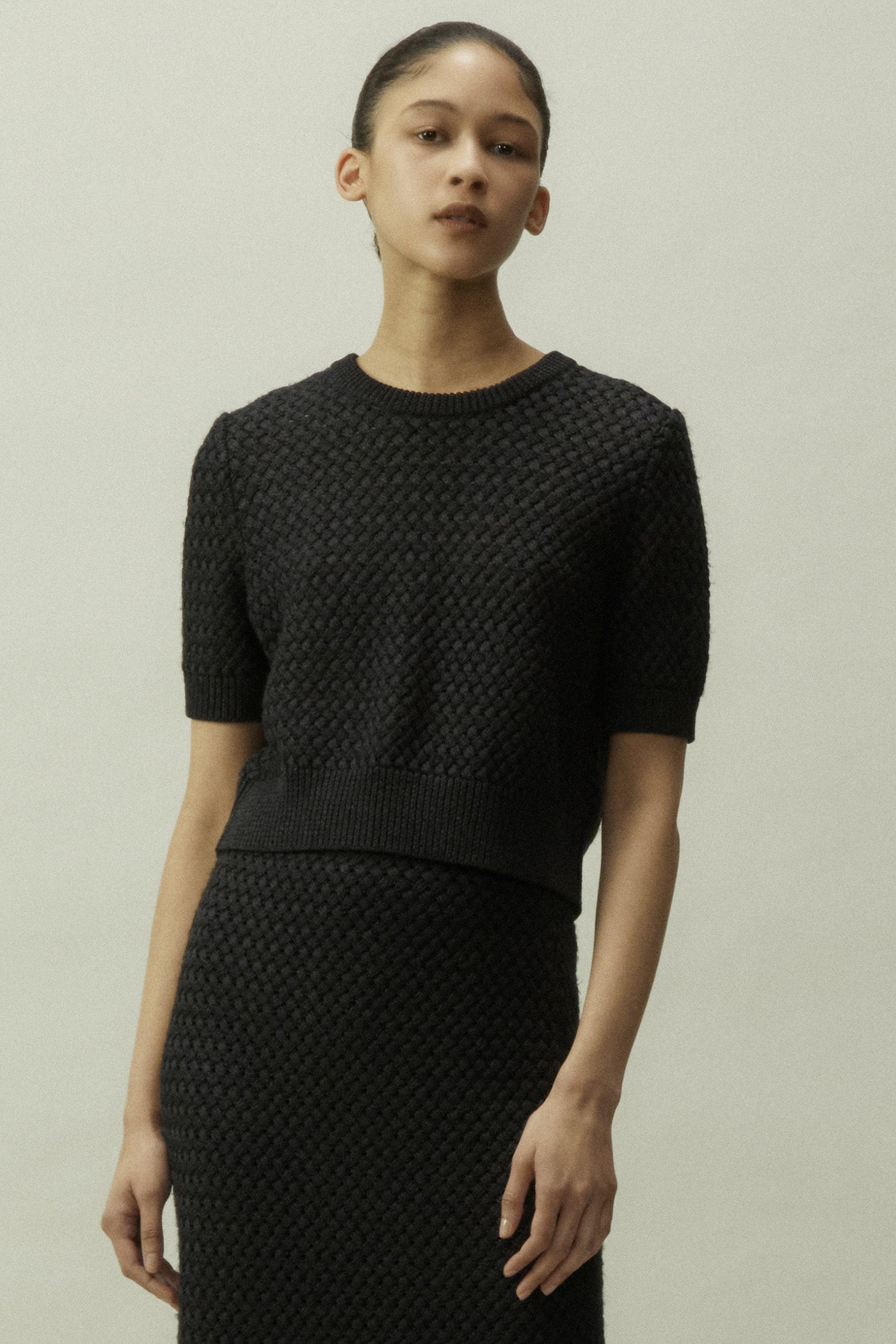 Cable Knit Short Pullover