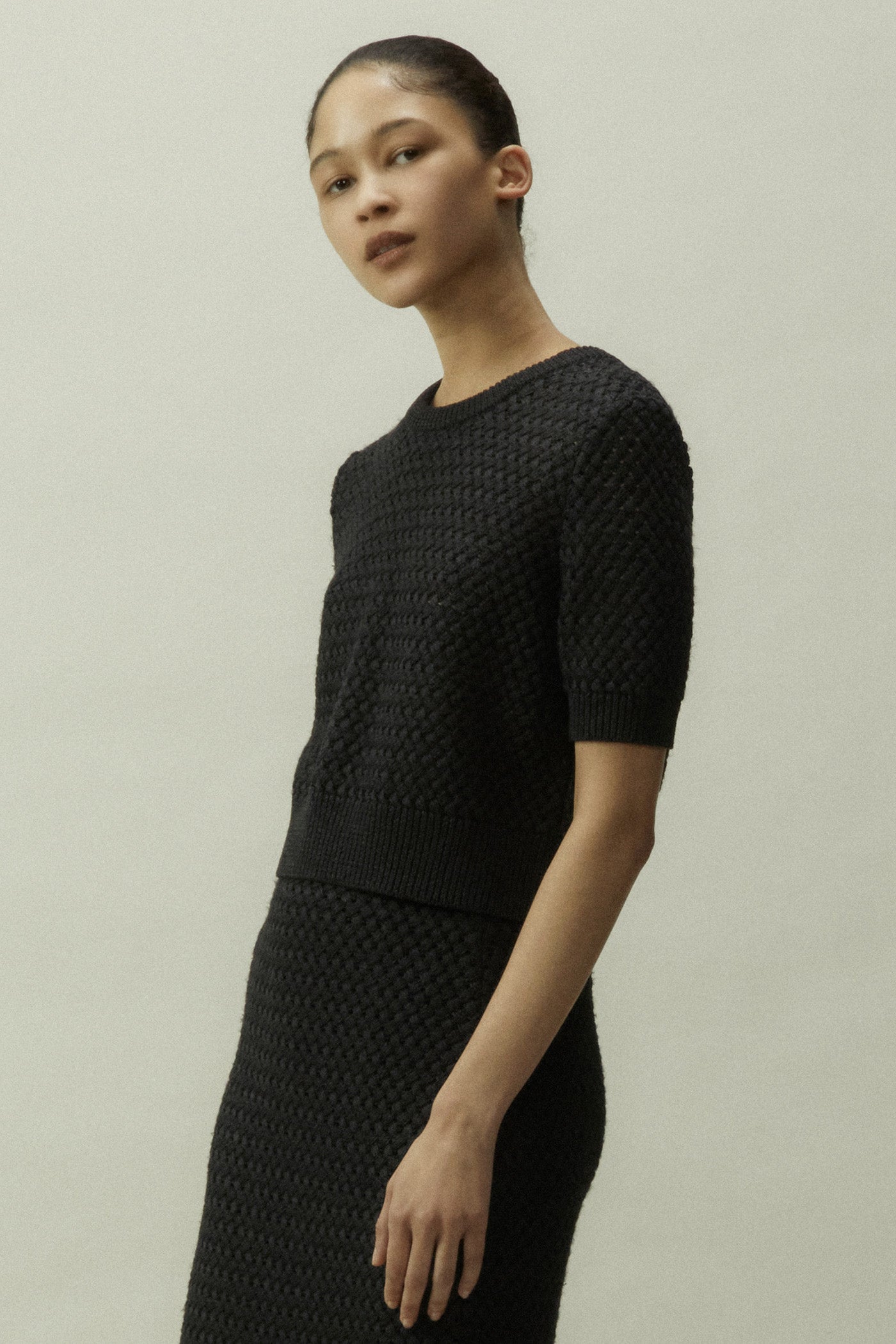 Cable Knit Short Pullover