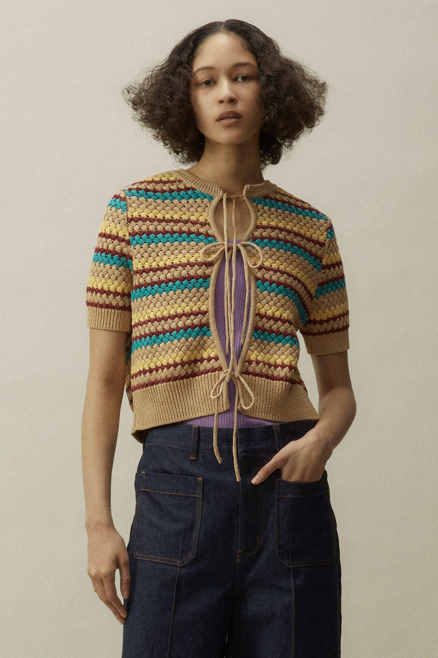 Cable Knit Short Pullover