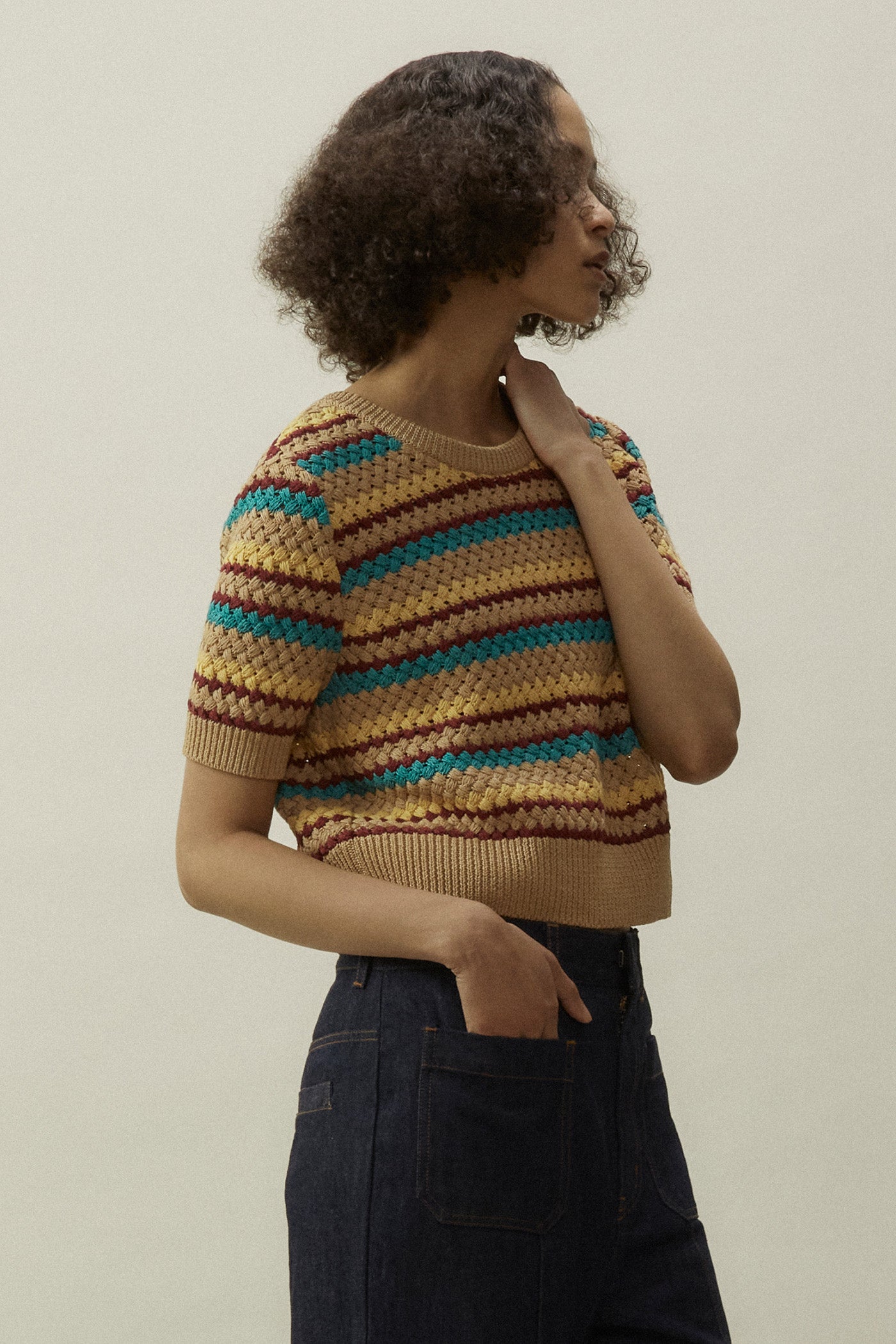 Cable Knit Short Pullover