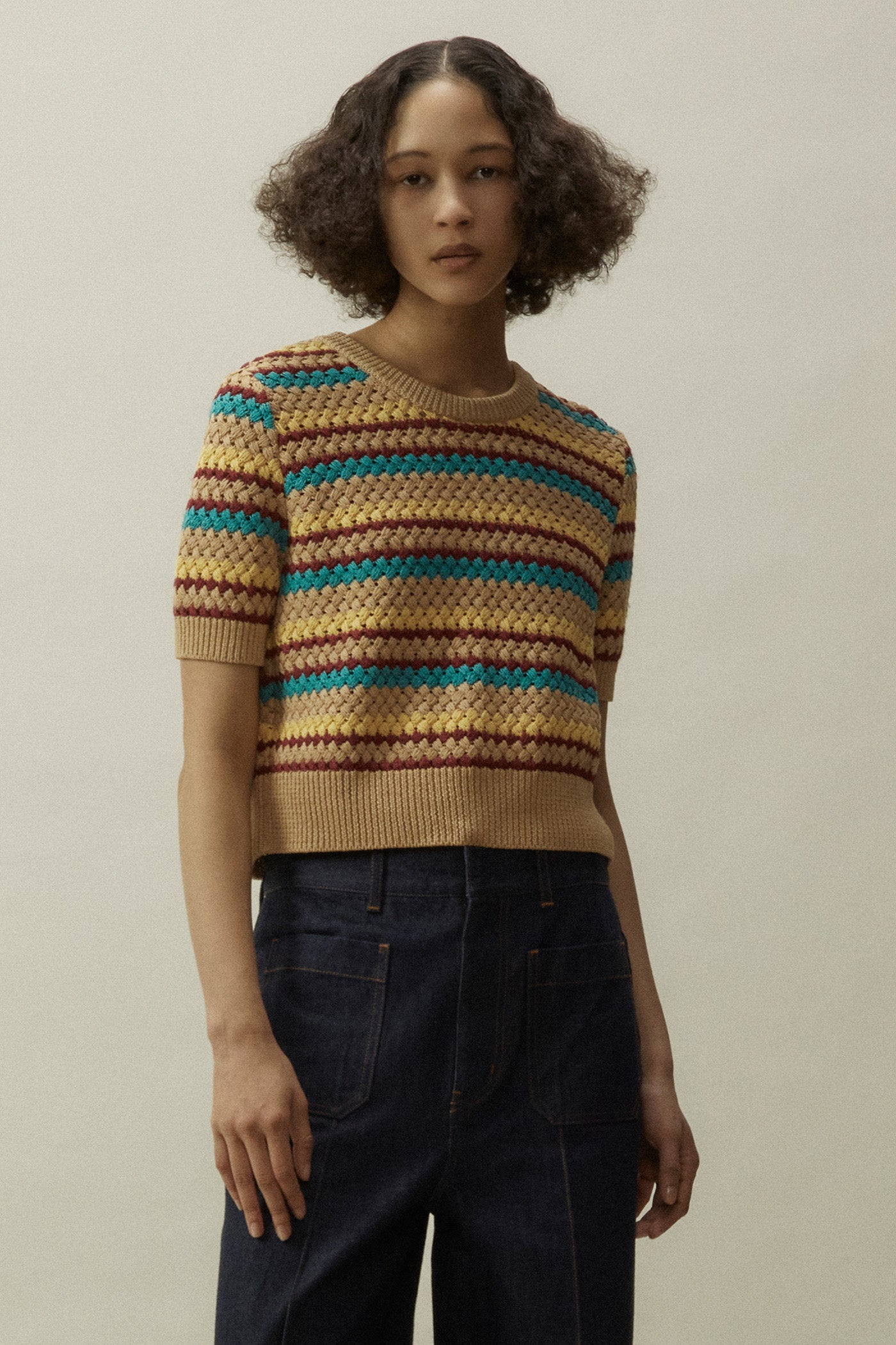 Cable Knit Short Pullover